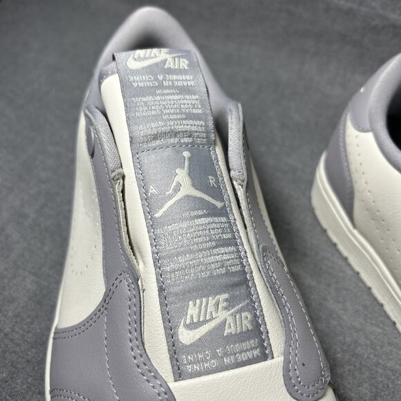 AV3918-005 Nike Women 12 Air Jordan 1 Retro Low Slip On Shoes “Atmosphere Grey” - Picture 3 of 10